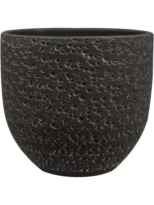 Rinca Plant Pot 19cm Height 18cm Dia Pot Shiny Black
