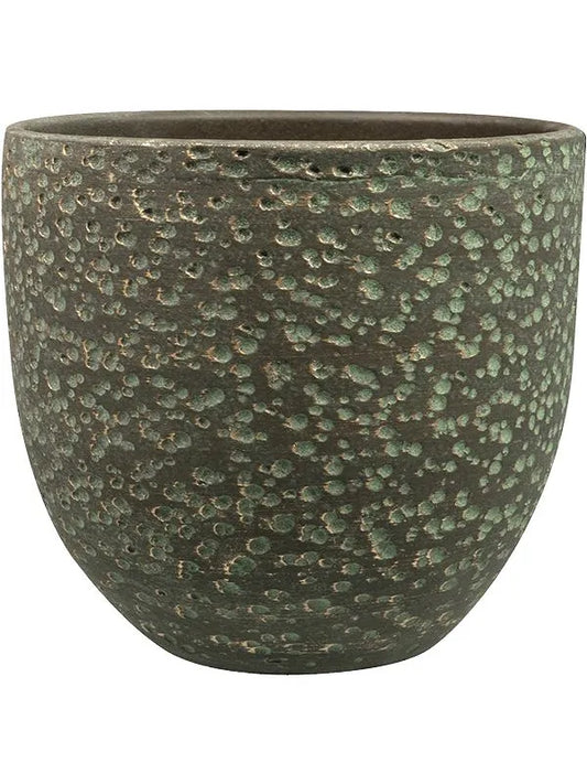 Rinca Plant Pot 19cm Height 18cm Dia Pot Shiny Green