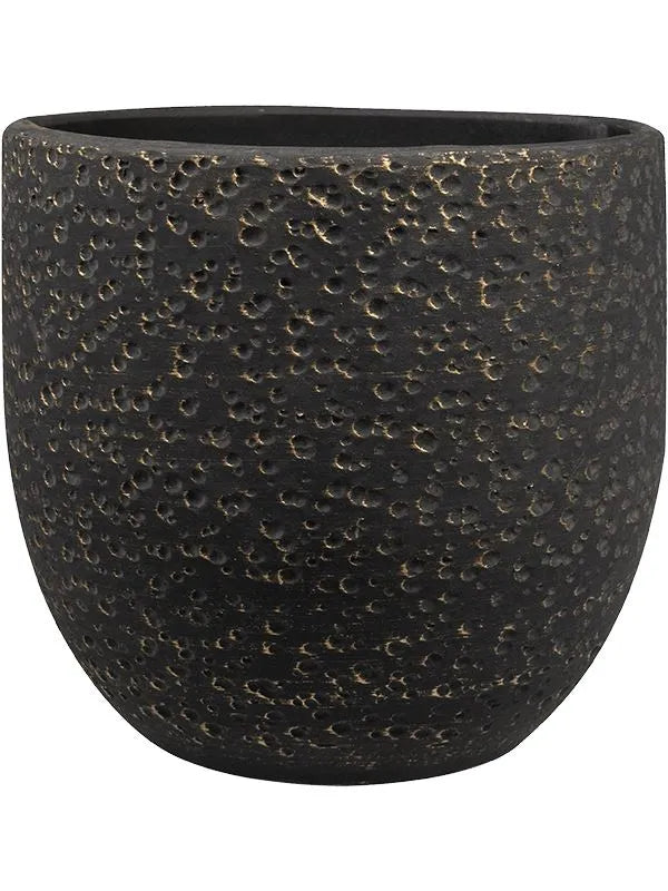 Rinca Plant Pot 23cm Height 22cm Dia Pot Shiny Black
