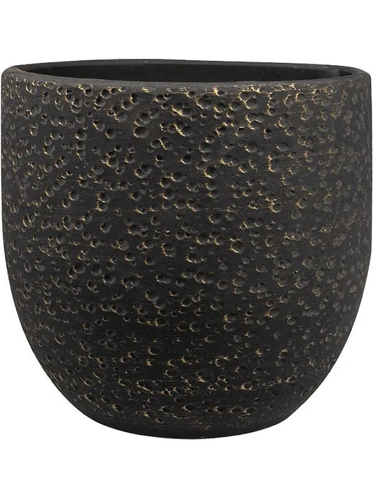 Rinca Plant Pot 23cm Height 22cm Dia Pot Shiny Black