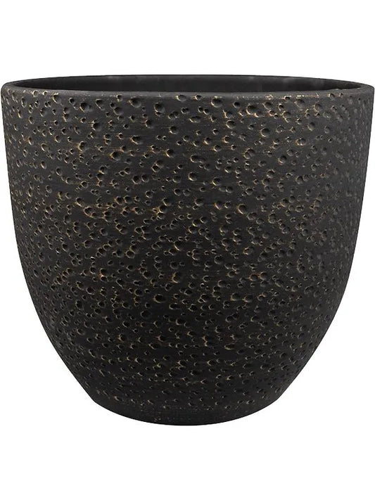 Rinca Plant Pot 32cm Height 32cm Dia Pot Shiny Black