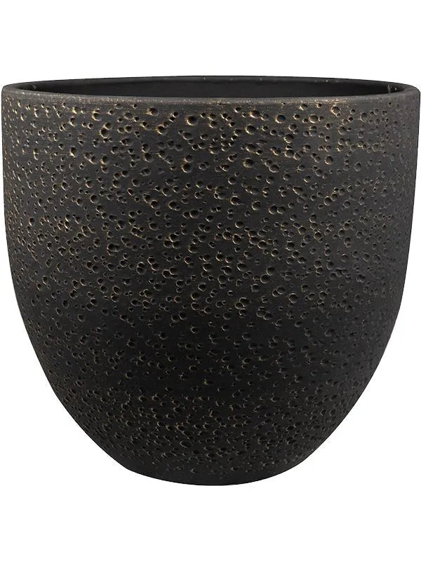 Rinca Plant Pot 36cm Height 35cm Dia Pot Shiny Black