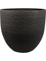 Rinca Plant Pot 36cm Height 35cm Dia Pot Shiny Black