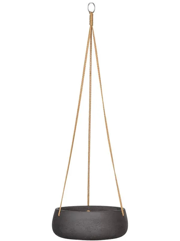 Rough Plant Pot 11cm Height 24cm Dia Eileen (hanging) M Black Washed