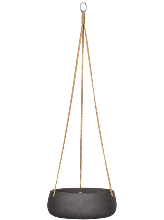 Rough Plant Pot 11cm Height 24cm Dia Eileen (hanging) M Black Washed