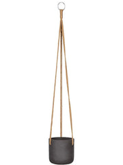 Rough Plant Pot 12cm Height 10cm Dia Charlie (hanging) XS Black Washed