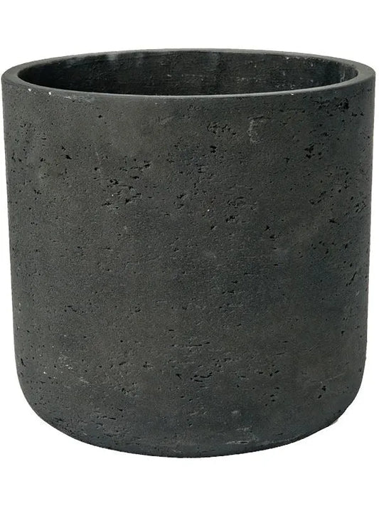 Rough Plant Pot 18cm Height 16cm Dia Charlie M Black Washed