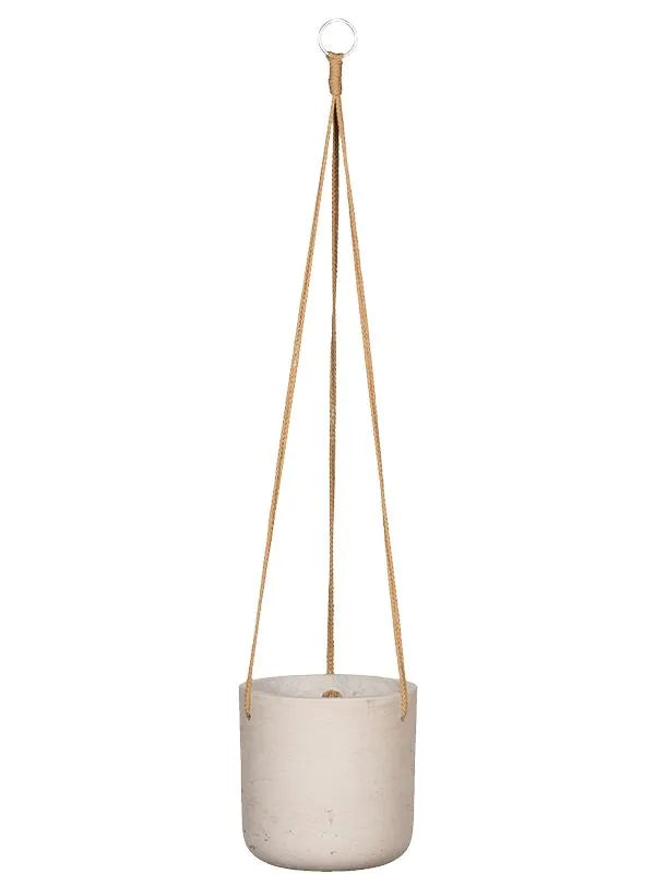 Rough Plant Pot 18cm Height 16cm Dia Charlie (hanging) M Grey Washed
