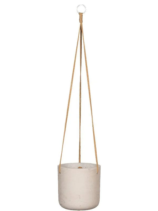 Rough Plant Pot 18cm Height 16cm Dia Charlie (hanging) M Grey Washed