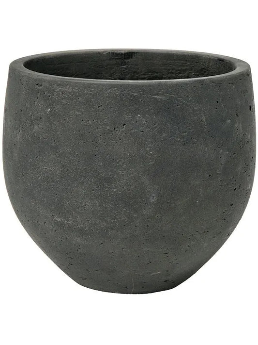 Rough Plant Pot 21cm Height 20cm Dia Mini Orb M Black Washed