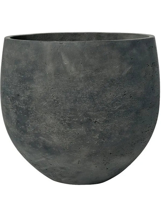 Rough Plant Pot 35cm Height 35cm Dia Mini Orb XL Black Washed