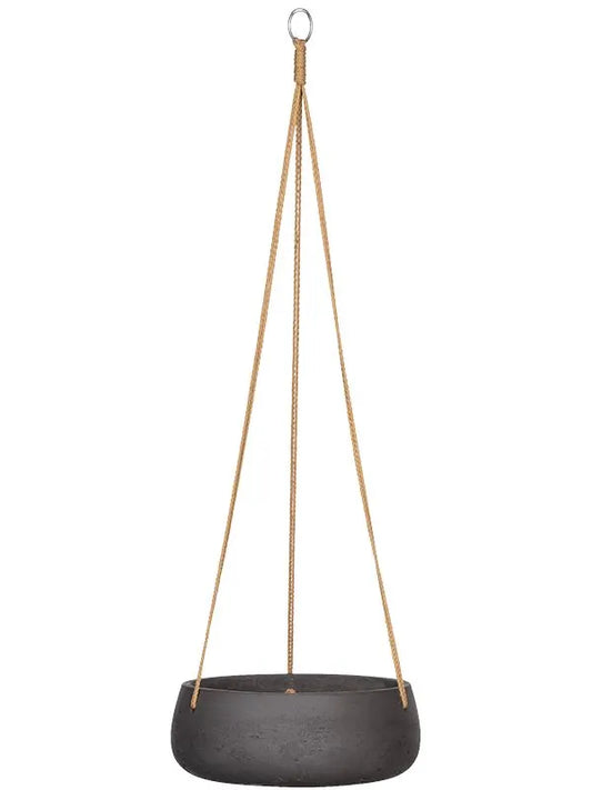 Rough Plant Pot 9cm Height 20cm Dia Eileen (hanging) S Black Washed