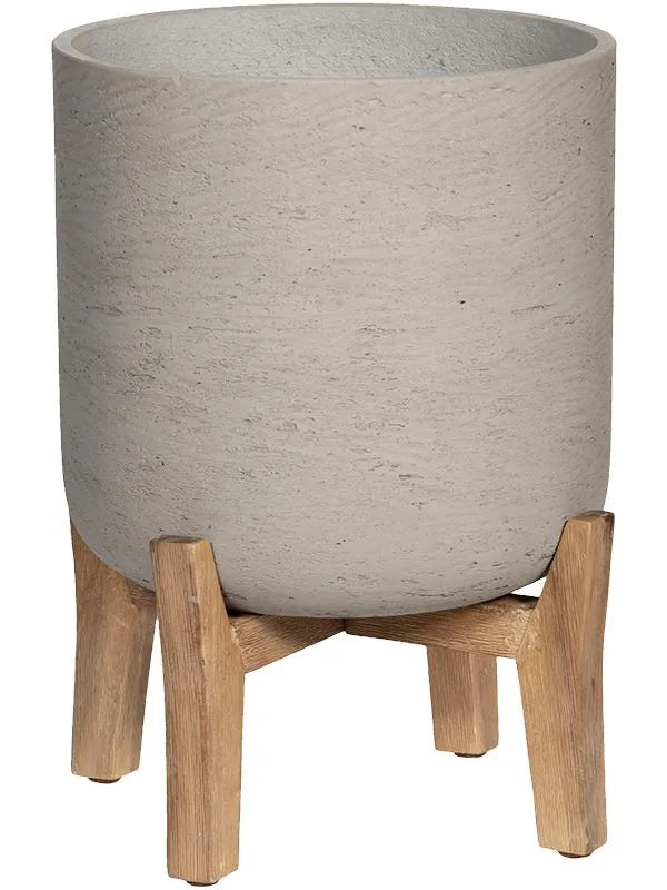Rough With Feet Low Plant Pot 34cm Height 23cm Dia Charlie L Grey Washed