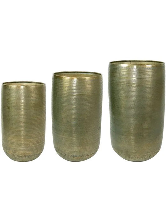 Rowen Plant Pot 72cm Height cm Dia Pot Tall New Green (set of 3)
