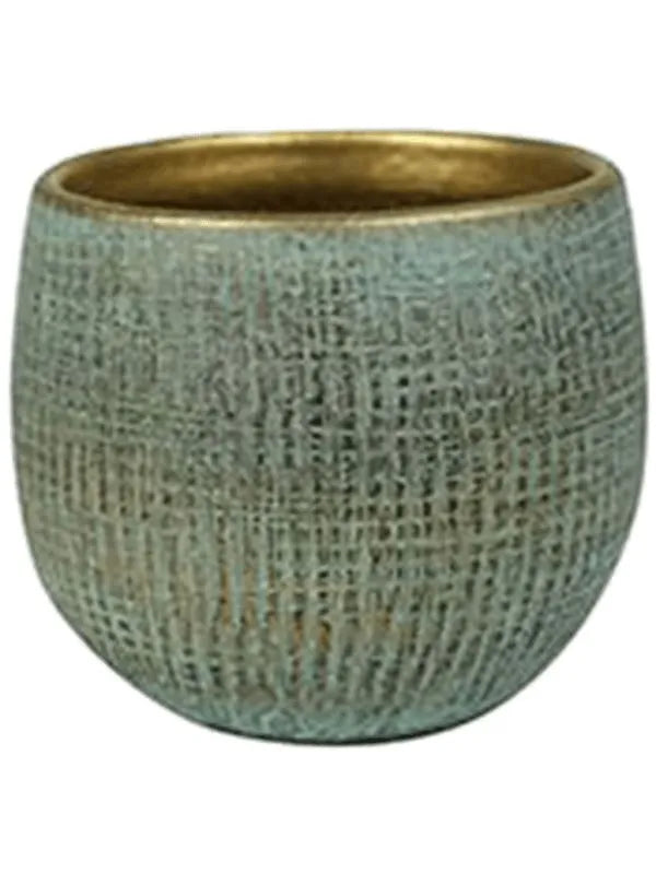 Ryan Plant Pot 13cm Height 12cm Dia Pot Shiny Blue