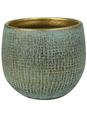 Ryan Plant Pot 13cm Height 12cm Dia Pot Shiny Blue