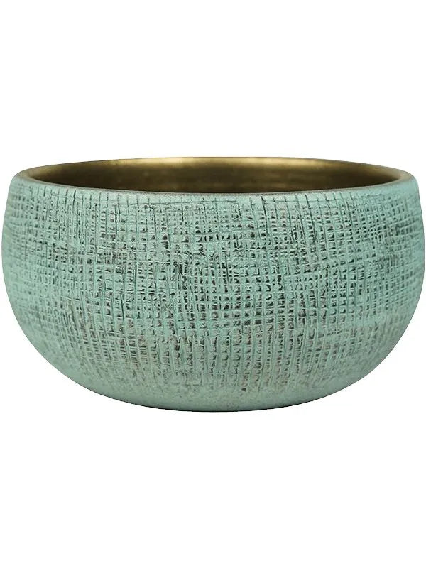 Ryan Plant Pot 13cm Height 23cm Dia Bowl Shiny Blue