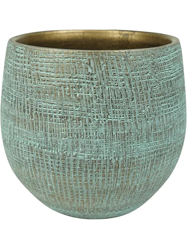 Ryan Plant Pot 16cm Height 15cm Dia Pot Shiny Blue