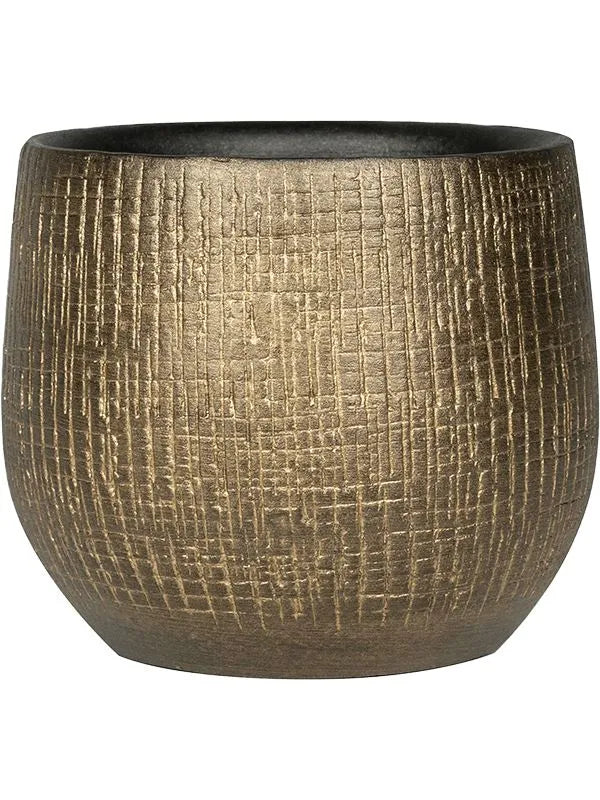 Ryan Plant Pot 16cm Height 15cm Dia Pot Shiny Gold