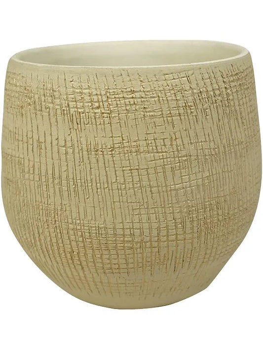 Ryan Plant Pot 16cm Height 15cm Dia Pot Shiny Sand