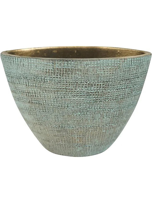 Ryan Plant Pot 25cm Height 14cm Dia Planter Shiny Blue