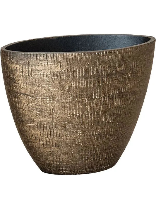 Ryan Plant Pot 25cm Height 14cm Dia Planter Shiny Gold