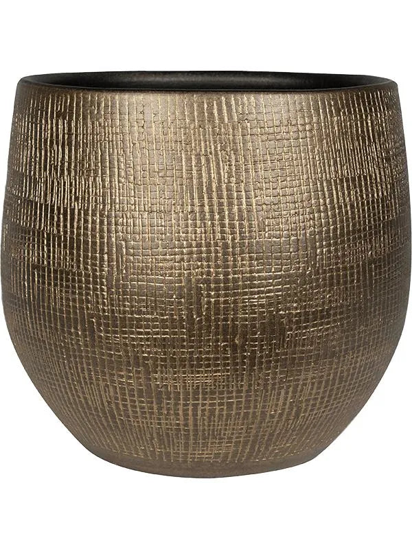 Ryan Plant Pot 28cm Height 24cm Dia Pot Shiny Gold