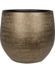 Ryan Plant Pot 28cm Height 24cm Dia Pot Shiny Gold
