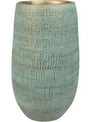 Ryan Plant Pot 30cm Height 12.5cm Dia Pot High Shiny Blue