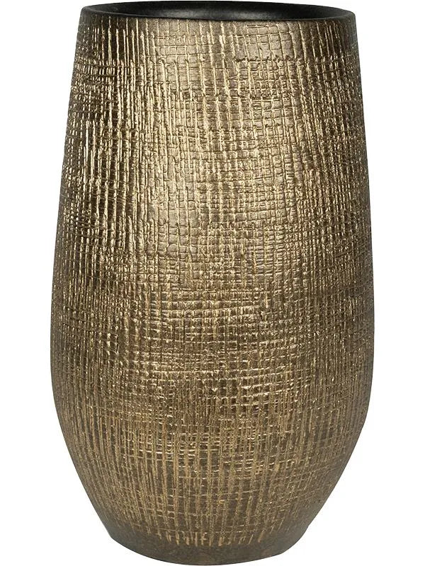Ryan Plant Pot 30cm Height 12.5cm Dia Pot High Shiny Gold