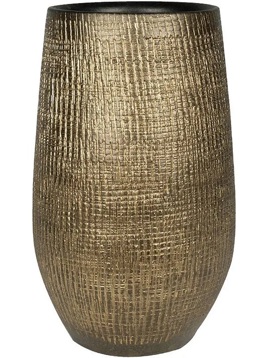 Ryan Plant Pot 50cm Height 18.5cm Dia Pot High Shiny Gold
