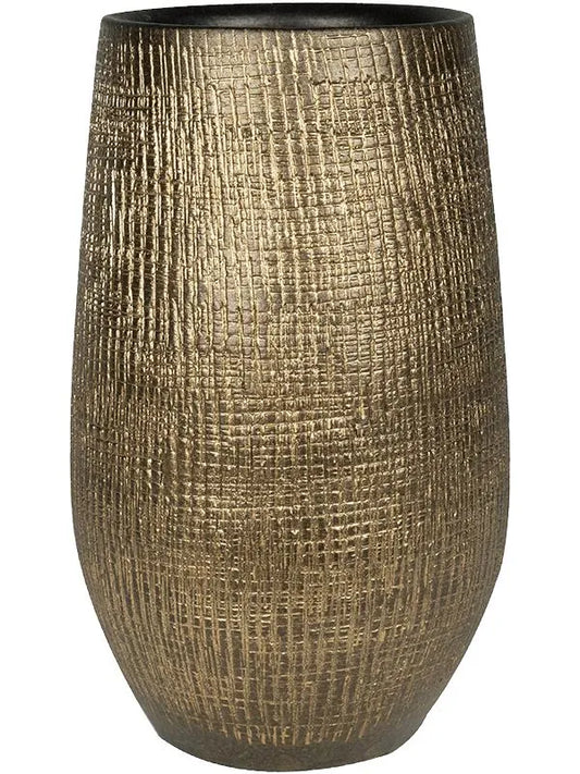Ryan Plant Pot 68cm Height 21cm Dia Pot High Shiny Gold