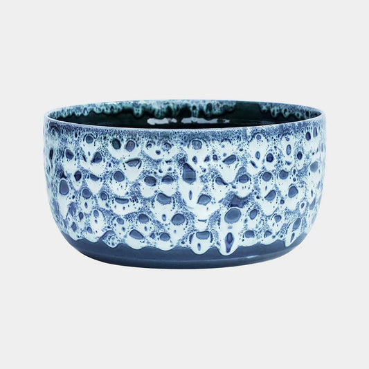 Sapphire Reactive Glaze Bowl 12.5cm Height 25cm Dia