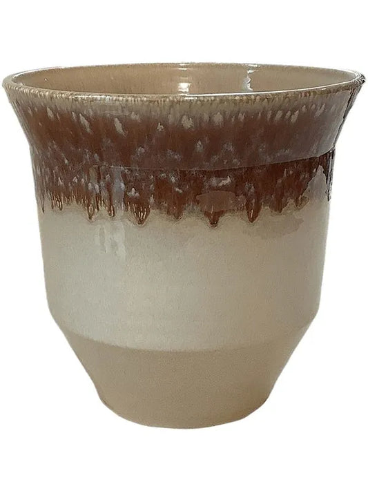 So What Plant Pot 19cm Height 15cm Dia Pot Reactive Natural Brown