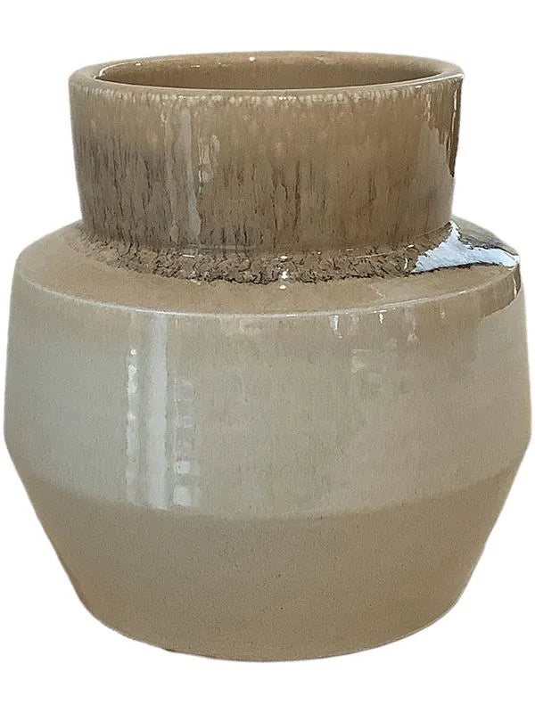 So What Plant Pot 20cm Height 12cm Dia Pot Reactive Natural Brown