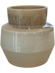 So What Plant Pot 20cm Height 12cm Dia Pot Reactive Natural Brown