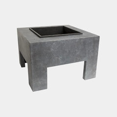 Square Fire Bowl & Square Console Cement 40cm Height 58cm Width