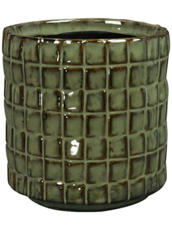 Stian Plant Pot 11cm Height 9cm Dia Pot Moss Green