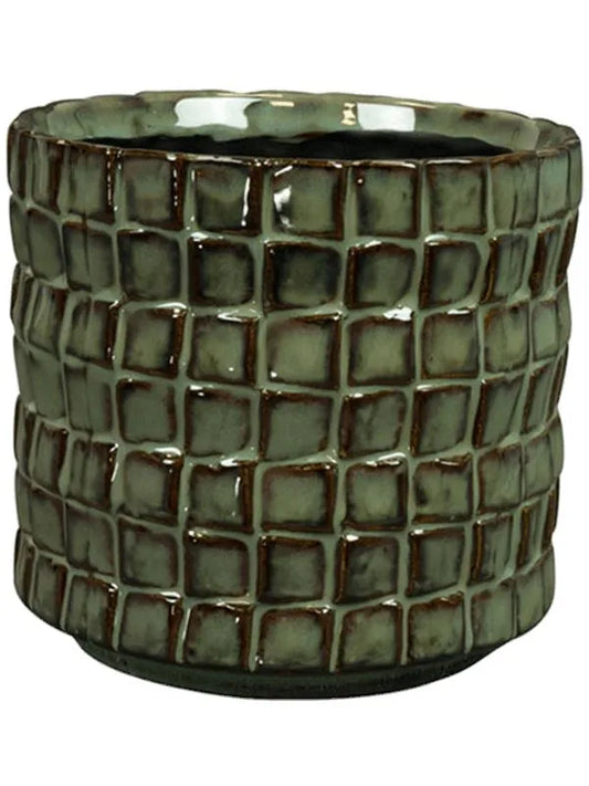 Stian Plant Pot 12cm Height 11cm Dia Pot Moss Green