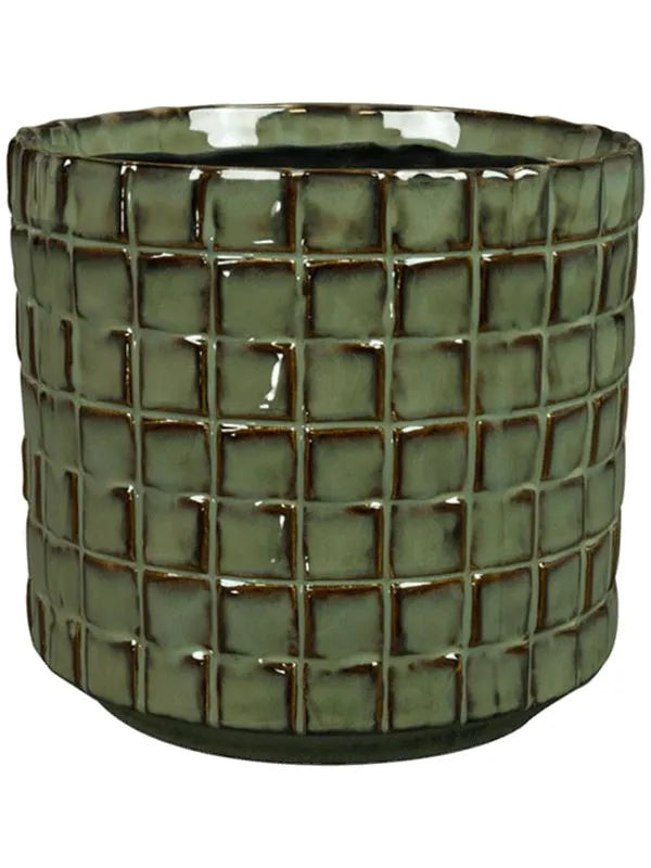 Stian Plant Pot 15cm Height 14cm Dia Pot Moss Green