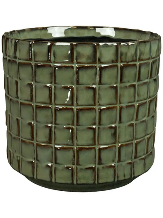 Stian Plant Pot 15cm Height 14cm Dia Pot Moss Green