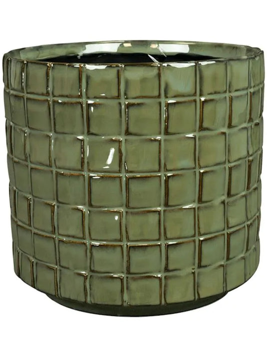 Stian Plant Pot 17cm Height 16cm Dia Pot Moss Green
