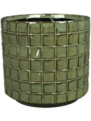 Stian Plant Pot 17cm Height 16cm Dia Pot Moss Green