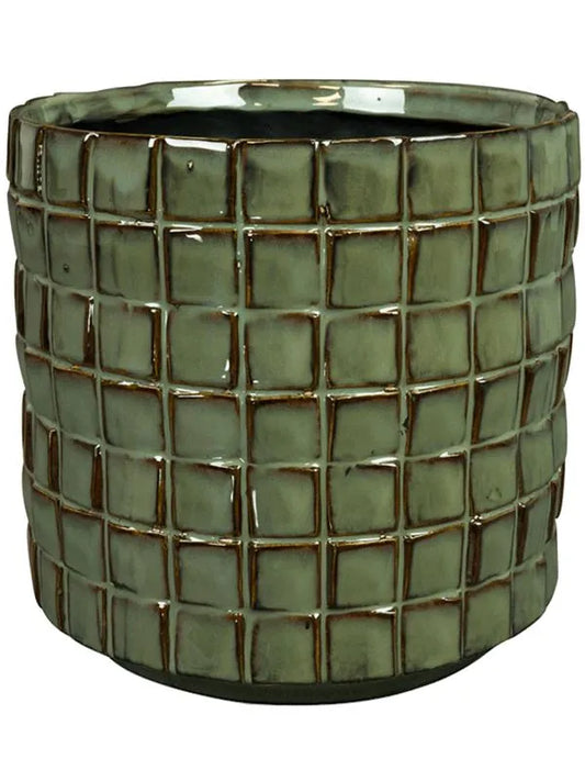 Stian Plant Pot 20cm Height 19cm Dia Pot Moss Green