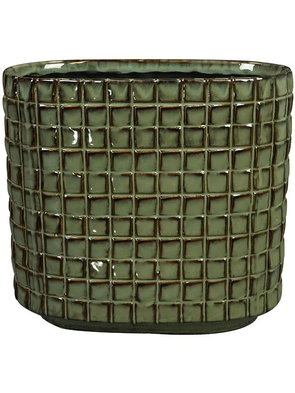 Stian Plant Pot 24cm Height 11cm Dia Planter Moss Green