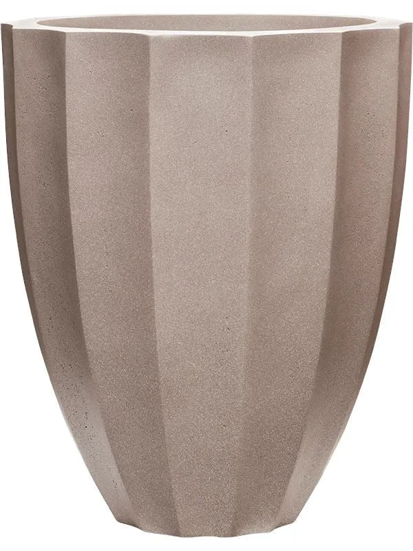Striata Urban Plant Pot 68cm Height 46cm Dia Partner Urban Cement Grey