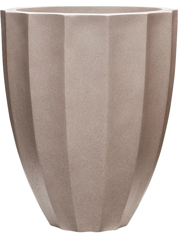 Striata Urban Plant Pot 80cm Height 56cm Dia Partner Urban Cement Grey