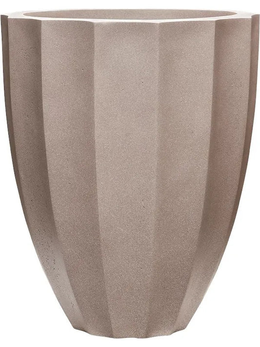 Striata Urban Plant Pot 80cm Height 56cm Dia Partner Urban Cement Grey