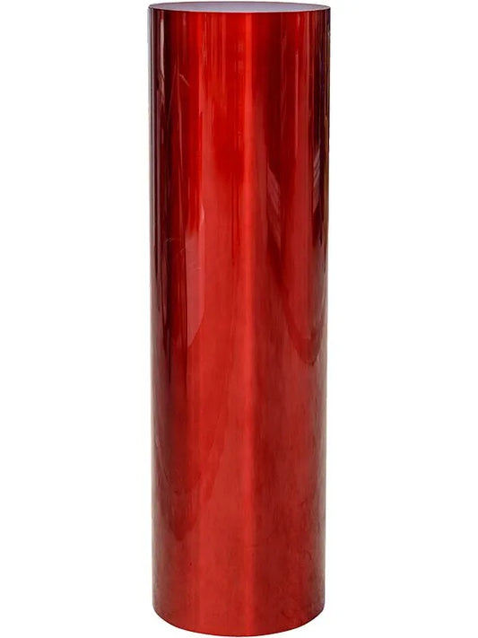 Superline Pilaro Plant Pot 105cm Height 29cm Dia On ring transparent red
