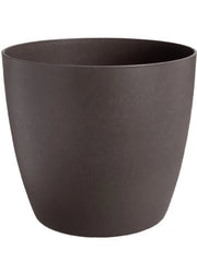 The Coffee Collection Plant Pot 17cm Height 13cm Dia Round Espresso Brown